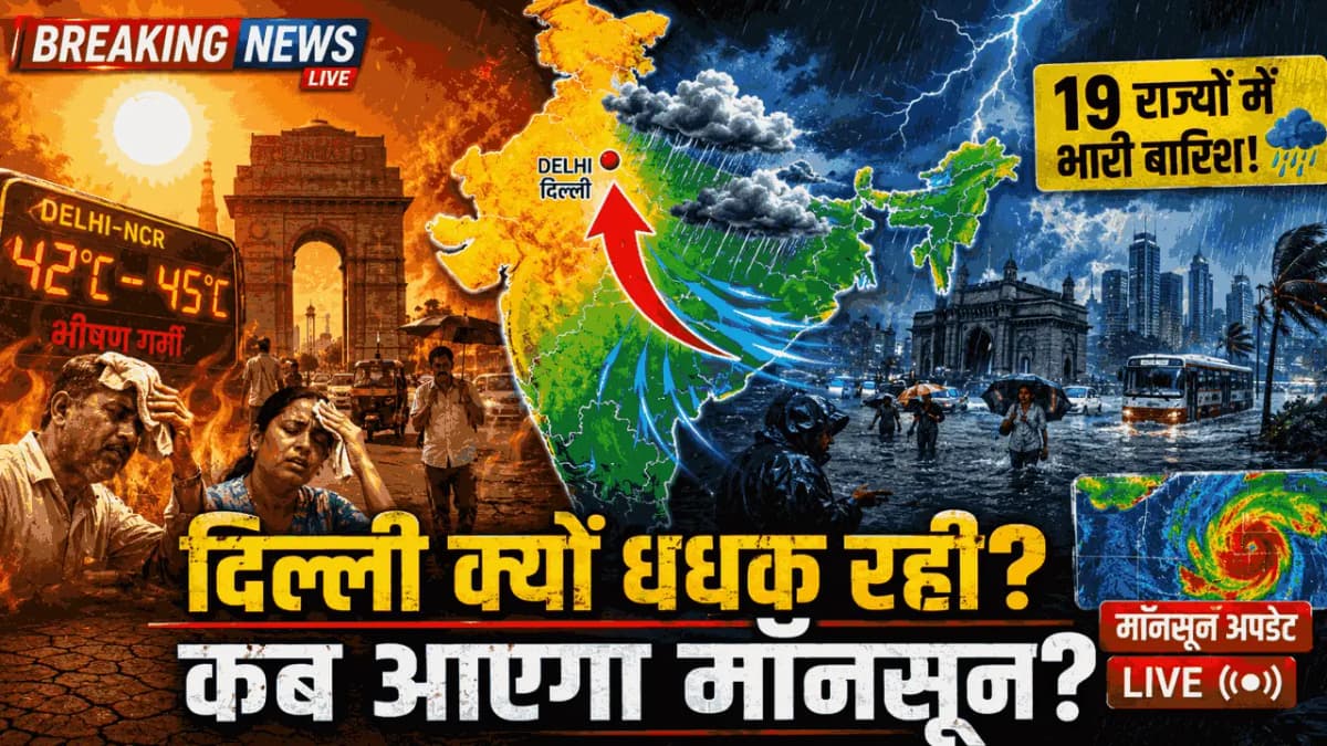 Monsoon Tracker 2026: बारिश हो रही, फिर भी क्यों तप रही है दिल्ली? जानिए कब पहुंचेगा मॉनसून और किन राज्यों में जारी हुआ अलर्ट